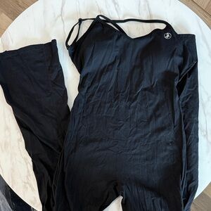 Allure Black Jumpsuit with Spaghetti Straps